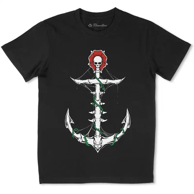 £13.99 • Buy Anchor Skull T-Shirt Navy Captain Ship Sailing P701