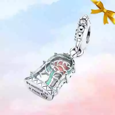 Pandora Beauty And The Beast Enchanted Rose Dangle  Charm -792213C01 • £29.99