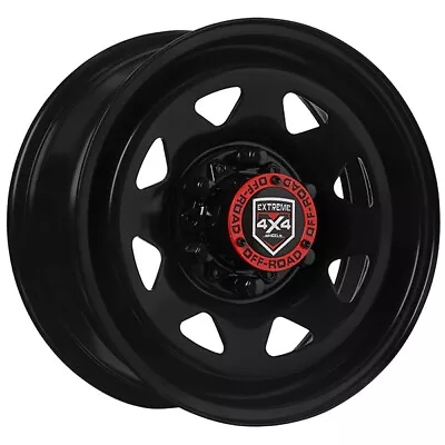 Extreme 4x4 Steel Wheel 16x7  6/139.7 42P Black 106.1 Fit Ford Ranger BT50 + Cap • $112.90