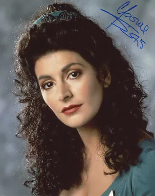 MARINA SIRTIS SIGNED 8x10 PHOTO COUNSELOR DEANNA TROI STAR TREK TNG BECKETT BAS • $85