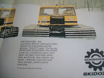 1972 Vintage BOMBARDIER SKI DOZER Snowmobile Brochure SKI DOO • $13.12