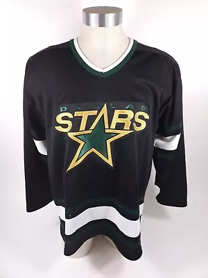 Vintage CCM Maska NHL Dallas Stars Sewn Hockey Jersey Made In Canada Size M • $69.95