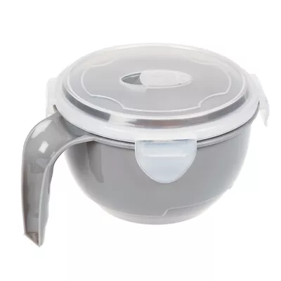 Microwavable Food Bowl 900ml With Airtight Lid Handle For Kitchen Lunch Travels • £5.99