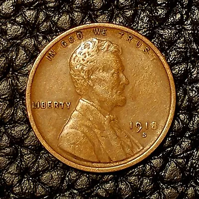 1918-S Lincoln Wheat Cent ~ XF / EF Condition ~ COMBINED SHIPPING! • $18.95