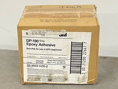 12 Pcs. 3M Scotch-Weld DP-190 GRAY Industrial Epoxy Adhesive 1.7 Fl. Oz / 50 ML • $224.99