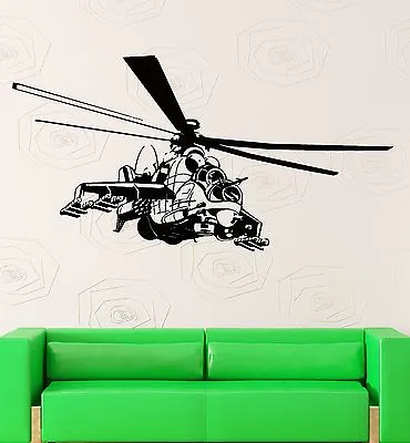 Wall Stickers Vinyl Decal Helicopter Military Army Decor For LIving Room (z2185) • $29.99