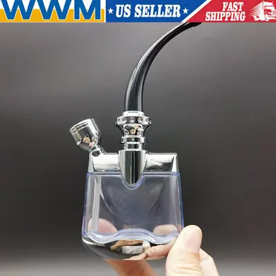 15cm Small Mini Hookah Water Smoking Pipe Bong Smoking Portable Bubbler Silver • $9.99