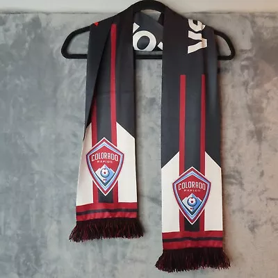 COLORADO RAPIDS MLS Breakaway Scarf Fringe Burgundy Blue Black Verison Oeko-Tex • $9.88