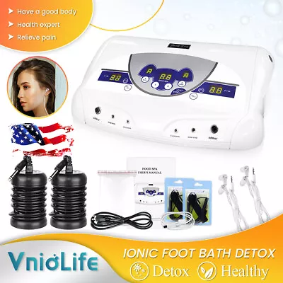 Dual Ionic Detox Foot Bath Cell Relax Spa Massager Machine LCD MP3 Music Player • $109.99