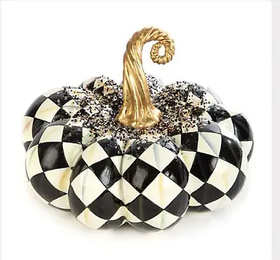 MacKenzie-Childs Beaded Harlequin Squashed Pumpkin NEW Without Box • $118