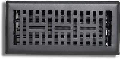 4 X10  Marquis Cast-Iron Black Metal Floor Diffuser Register Heating Vent Cover • $36.23