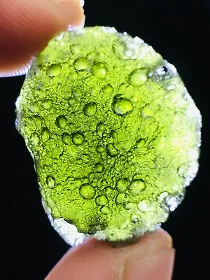 37ct Meteorite Moldavite Green Impact Fragment Meteor Stone Space Asteroid+coa • $0.99