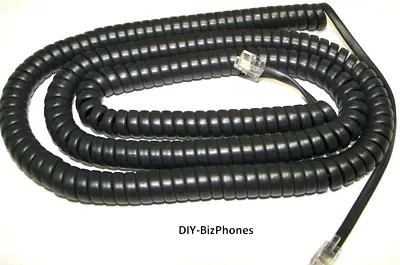 Vodavi Black Long Handset Cord Starplus STS Phone 3515 71 Receiver Curly 25Ft • $8.49