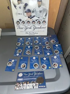 $20 • Buy MLB New York Yankees 2004 Medallion Set Complete Booklet & Sealed Coins Jeter 