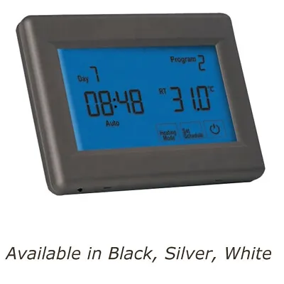 TR8200 Black White Silver Thermostat For Electric Underfloor Heating Kits • £34.99