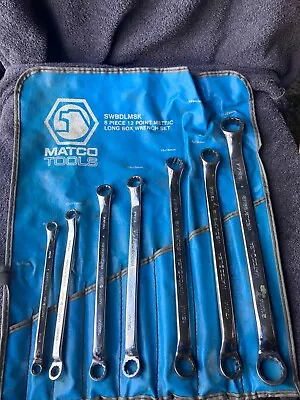 MATCO 7 Piece Metric 12 Point Long Box Double Wrench Set 8mm-22mm Set# SWBDLM8KB • $78