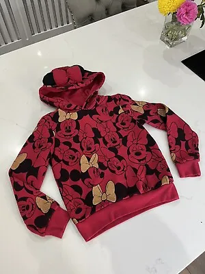 Disney Minnie Mouse Jumper Hoodie Age 7-8 • £4.50