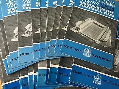 Birmingham City HOME & AWAY Programmes 1964/65 1965/66 League & Cup • £2