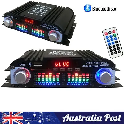 4 Channel Car Amplifier Mini HiFi Digital Stereo Audio Bass Power Amp Device AU • $53
