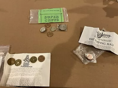 3 Vintage Coin Magic Tricks Hopping Half Super Cents Silver Copper • $78