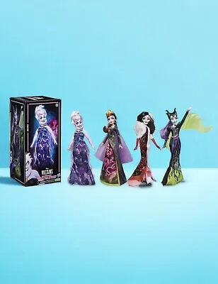 New Disney Villains Black Brights Collection 4 Fashion Dolls Ursula Cruella Etc • $119.59