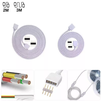 6.5/9.8FT 4Pin Extension Wire Connector Cable For RGB 5050 3528 LED Strip Light • $5.45