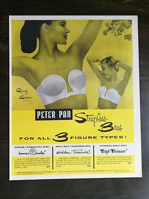 Vintage 1952 Peter Pan Strapless Bras Full Page Original Ad - 721 • $6.99