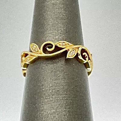 14k Yellow Gold Diamond 0.09 CTW Gabriel & Co. Stackable Band Sz 6.5 (1STB-1017) • $878.75