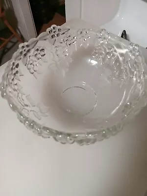 ORIGINAL WALTHER GLASS - Mikasa Carmen Floral  Frosted  CRYSTAL Bowl 8-3/4  • $8