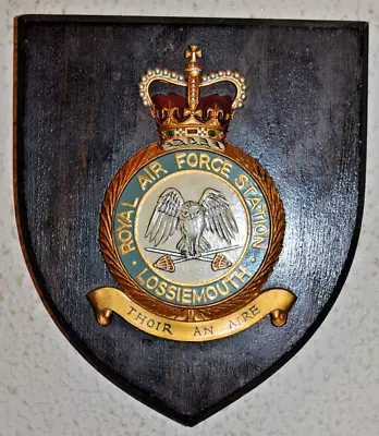 Royal Air Force Station Lossiemouth Mess Wall Plaque Shield RAF • £50