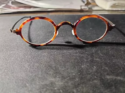 Vintage Lindberg Acetanium 1011  Tortoise Round Eyeglasses 42/25/145  • $250