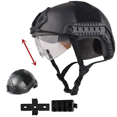 Military Tactical Airsoft Paintball SWAT Protective FAST Helmet W/ Goggle Mask • $36.99