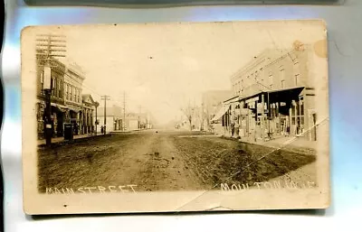 Moulton Iowa National Bank Main Strett Real Photo Postcard 1639s • $29