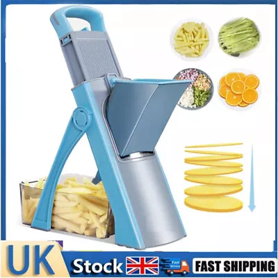 Safe Mandoline Vegetable Slicer Adjustable Vegetable Chopper Mandolin Kitchen • £34.76