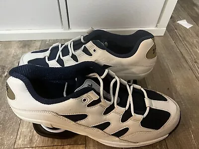ZCoil Comfort Freedom Mens Size 12 White/Navy Blue Sneaker - Holiday SALE • $59