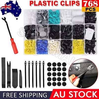 768PCS Car Body Trim Clips Retainer Bumper Auto Panel Plastic Kit OZ • $19.33