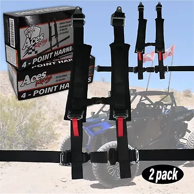 Qty: 2 4 Point Harness For UTV's CANAM YXZ 4x4 Jeep RZR 1000 Turbo XP 900 S XP4 • $119.99