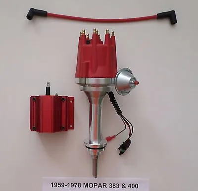 Small Cap BIG BLOCK MOPAR 1959-78 383 400 PRO SERIES HEI RED Distributor + Coil • $198.84