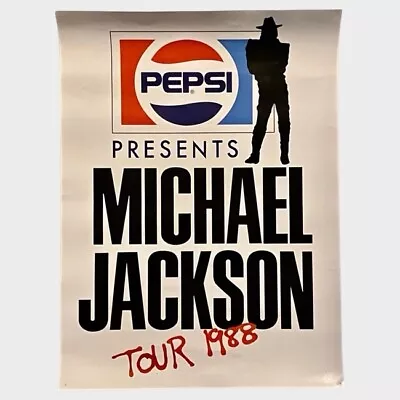 Michael Jackson BAD World Tour Pepsi Promo Original Concert Poster • $199.99