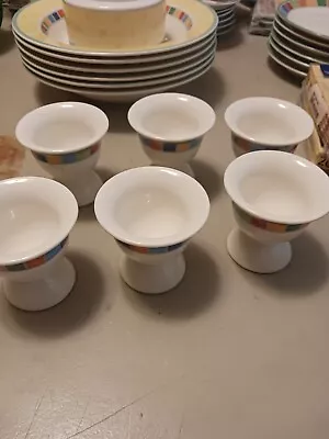 Set Of 6 VILLEROY AND BOCH TWIST ALEA LIMONE EGG CUPS • $37.50