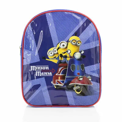 Official Despicable Me Minion Mania Moped Union Jack Backpack Rucksack Bag • £8.25