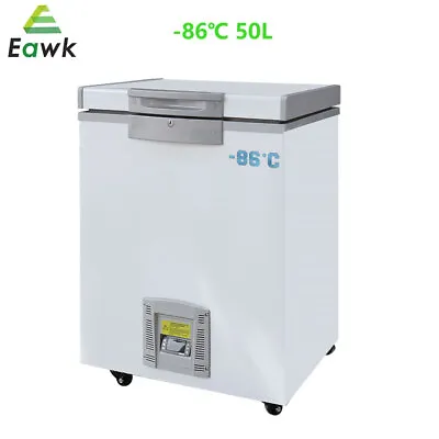 -86℃ 50L Lab Ultra Low Temperature Laboratory Chest Freezer Seafood Cooling • $3300