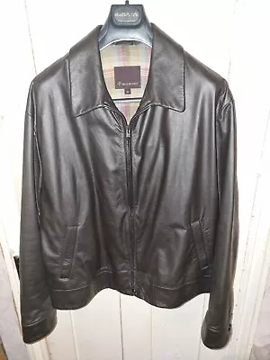 £150 • Buy Mulberry Brown Soft Leather Jacket Size 46 Slim Fit Made In England