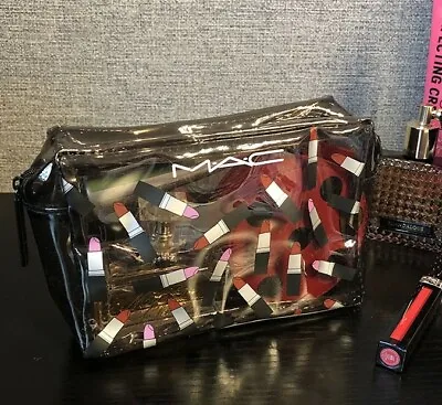 MAC See Through Clear Makeup Cosmetic Bag Pouch Travel Toiletry Case Brand NEW • $31.95