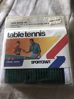 Vintage Sportcraft Table Tennis Net New Factory Sealed Model 19450 • $11