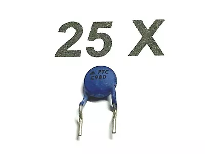 $6.33 • Buy 25 X PTC, 25 Ohm, 80V, 25%, RM5, Thermistor, Epcos, B59980C0080A070, 25pcs