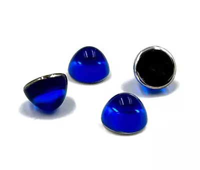 36 VINTAGE SAPPHIRE ACRYLIC 11mm. HIGH DOME ROUND CABOCHONS 7136 • $3.74