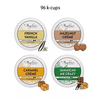 Angelino's Coffee 96 KCups Pods Capsules Keurig Single-Use Lot CHOOSE FLAVORS • $77