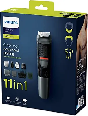 $68.86 • Buy Philips 11-in-1 All-In-One Trimmer, Series 5000 Grooming Kit For Beard, Hair & -