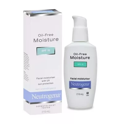 Neutrogena Oil Free Face Moisture/Moisturiser SPF 15 LightWeight 115ML Free Ship • $15.85